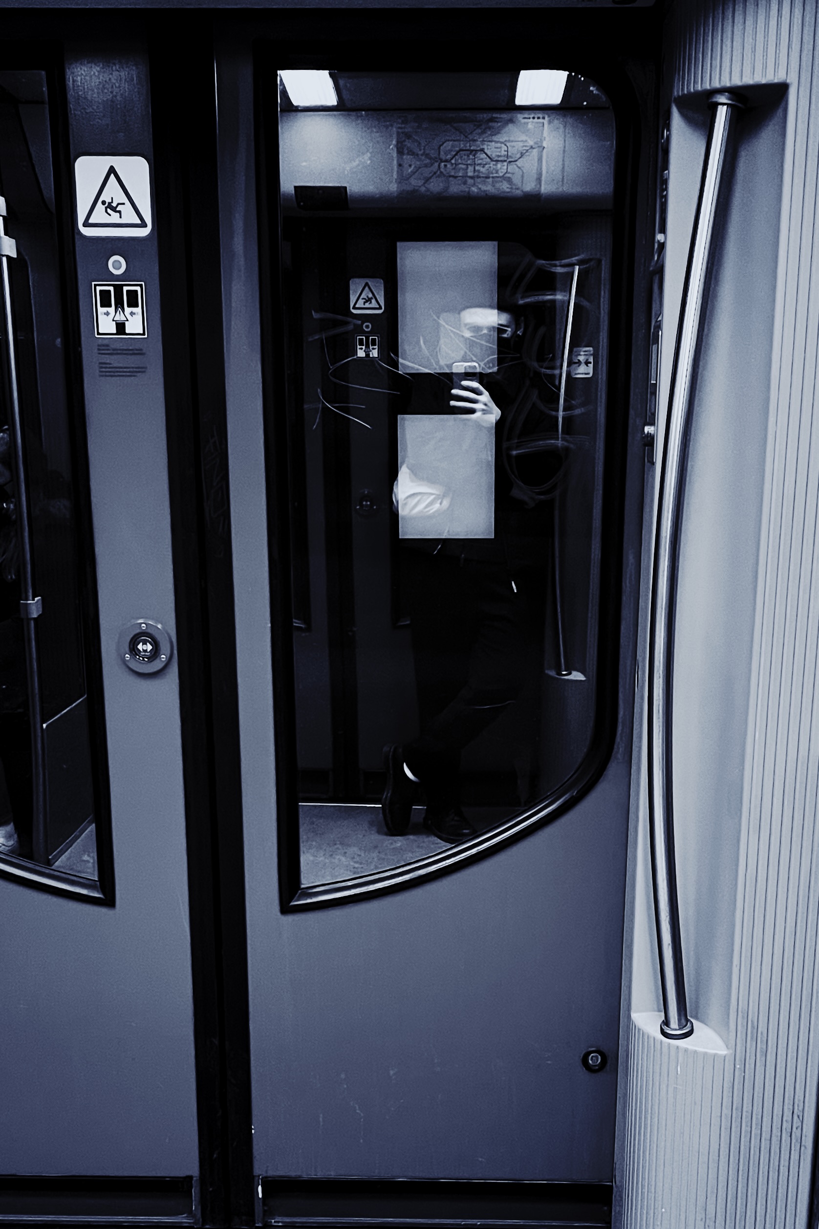 Selfie through the train window